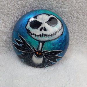 Jack Skellington Hand-painted OOAK Rock